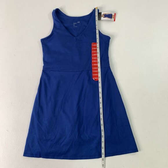 GapFit Women's Dress XS Sleeveless V Neck Active Tank Dress Attached Shorts Blue - Picture 5 of 8